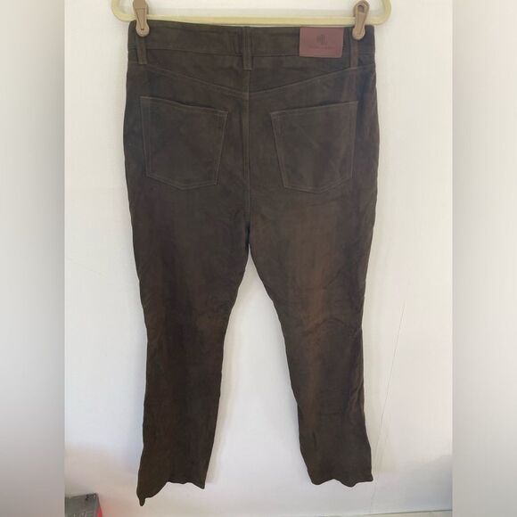 Ralph Lauren Olive Green pants 100% goat suede size 10 NWT - Picture 11 of 13